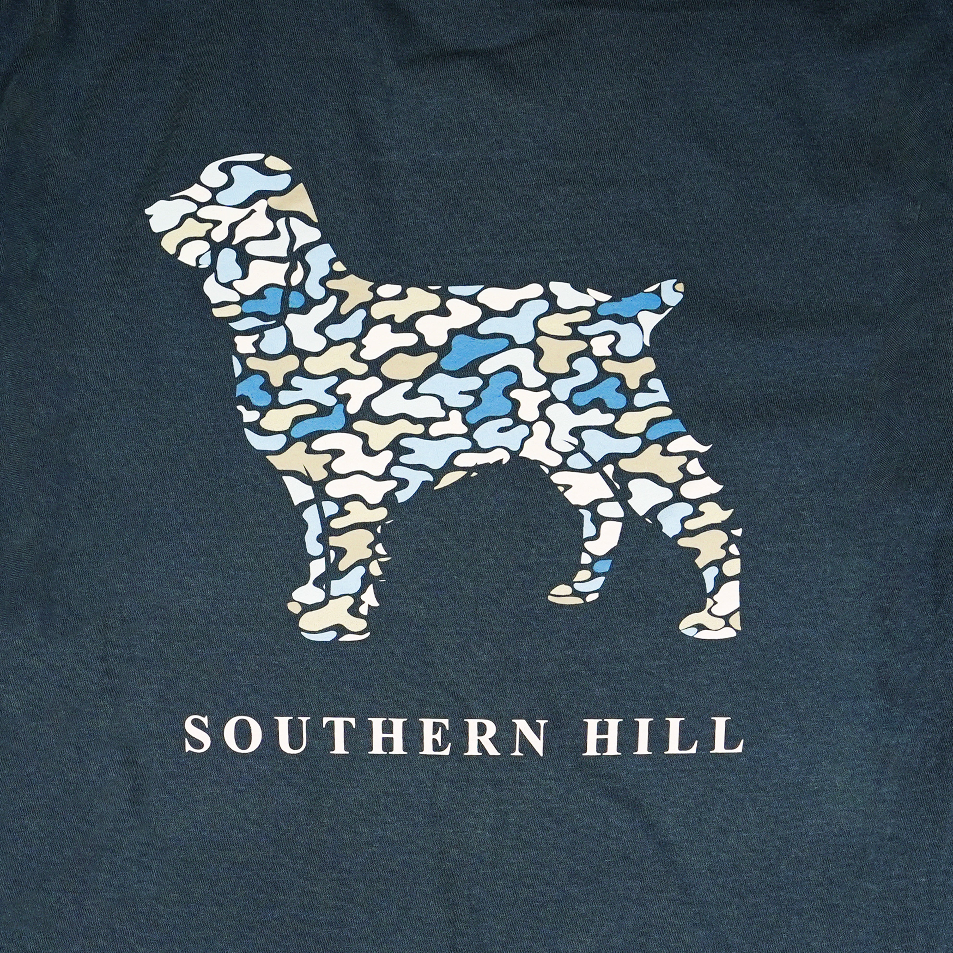 Blue camo logo T-shirt